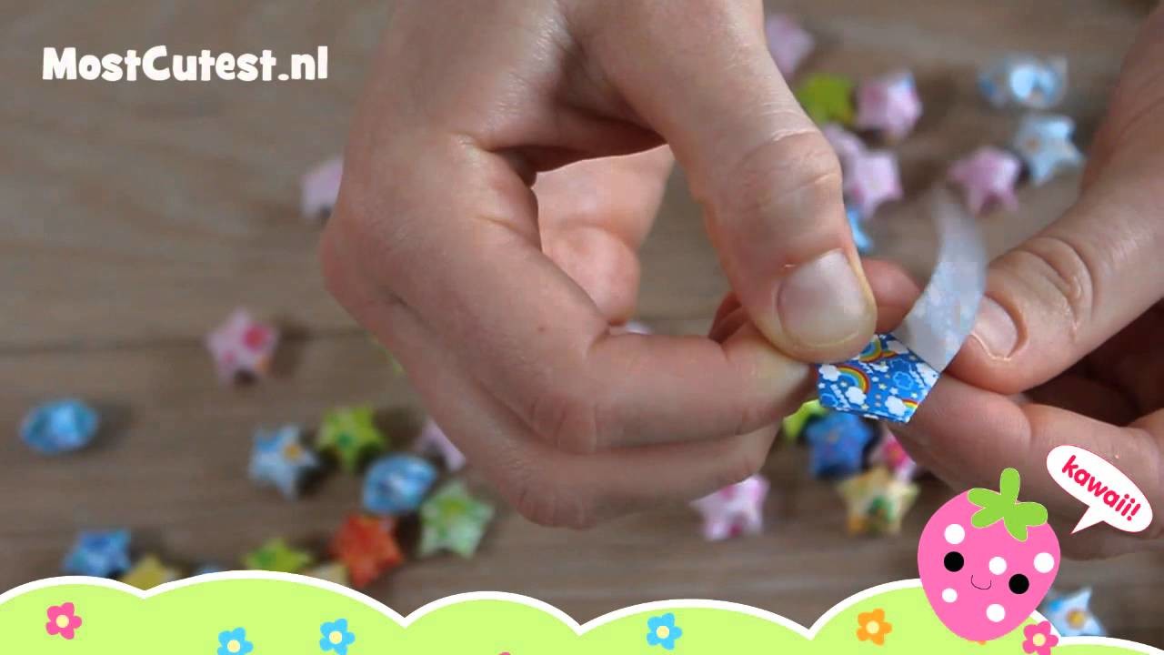 MostCutest.nl - Lucky star vouwen tutorial - how to fold origami