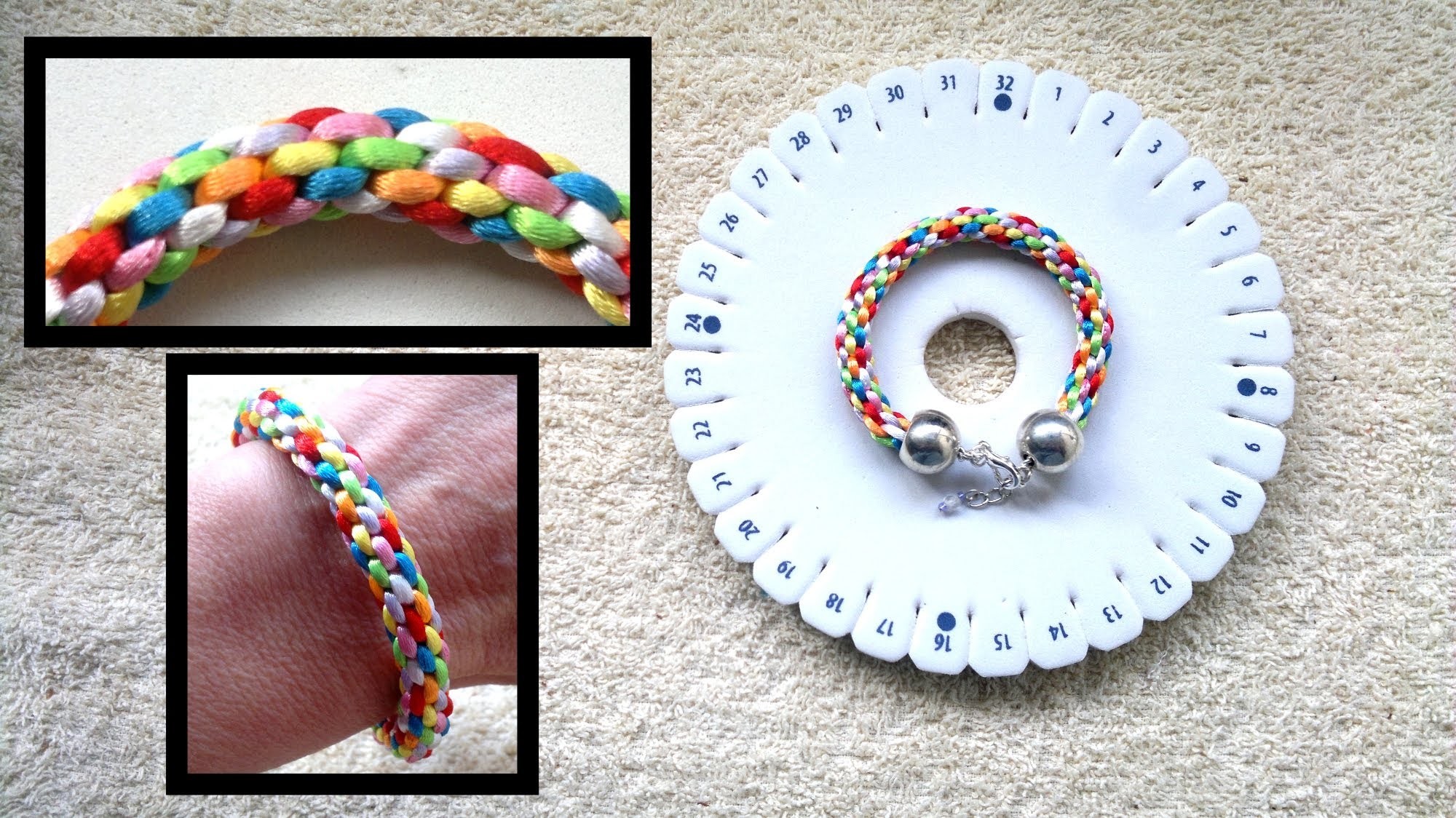 Beading4perfectionists : Kumihimo bracelet : basic braid beginners tutorial