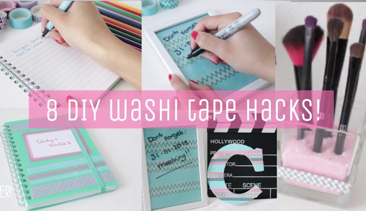 DIY washi tape HACKS for SCHOOL AND ROOM