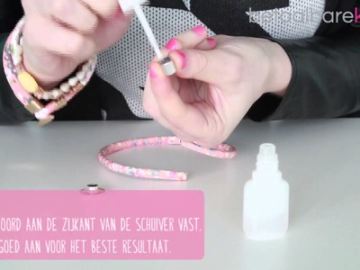DIY: Hoe maak je een armband met gestikt koord en metalen eindkap met haaksluiting