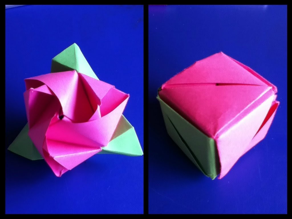 Origami roos-kubus (Anne)