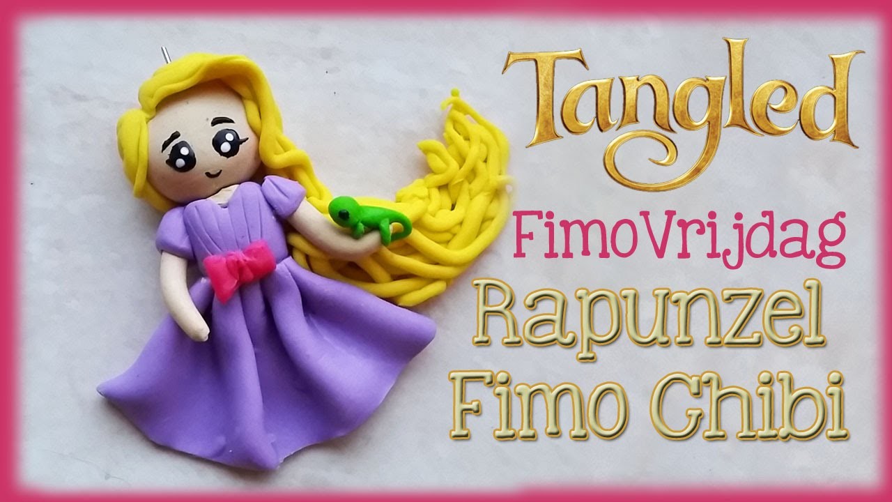 POLYMER CLAY CHIBI RAPUNZEL FROM TANGLED PRINSESS FIMO VRIJDAG