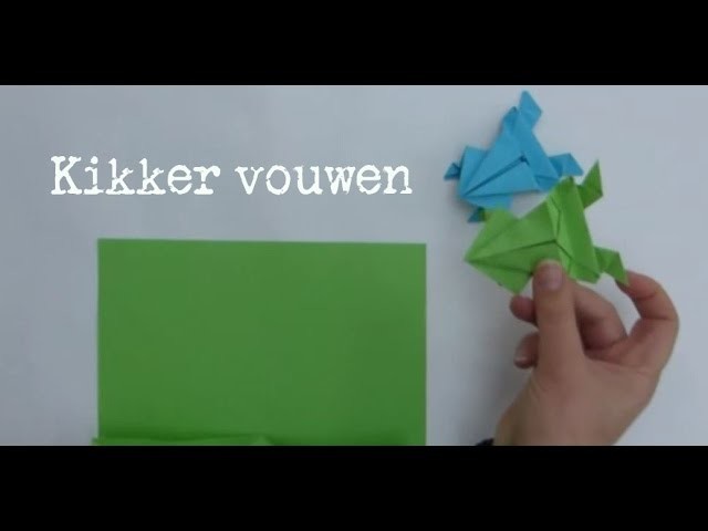 Springende kikker vouwen van papier - makkelijke uitleg - vouw instructie - origami - simple