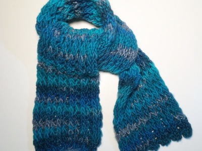 Dikke sjaal breien op een loombord makkelijk en voor beginners.