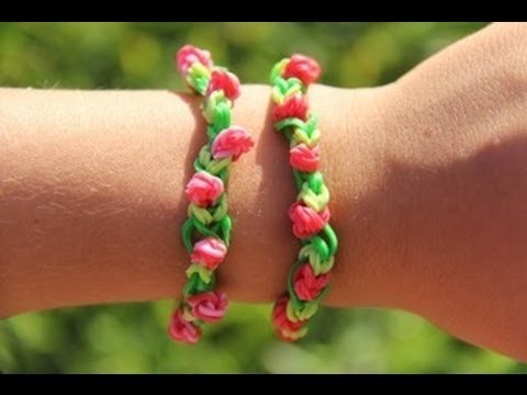 Rainbow Loom Nederlands Roosjes Armband - Rosebud Bracelet