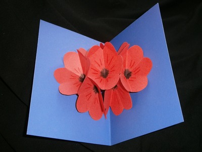 Moederdag prachtige bloemen pop up kaart zelf maken (snelle versie)