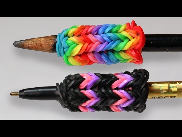 Rainbow Loom Nederlands - Pen grip. potlood grip || Loom bands, rainbow loom, nederlands, tutorial