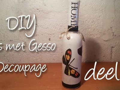Hoe prime je een glazen fles met Gesso zodat je hem kan schilderen? 1 van 2
