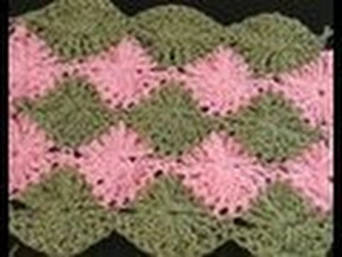 Haak Grote Wiel Stitch - Catherine Wheel - Harlequin - Gehaakte Deken Crochet Geek