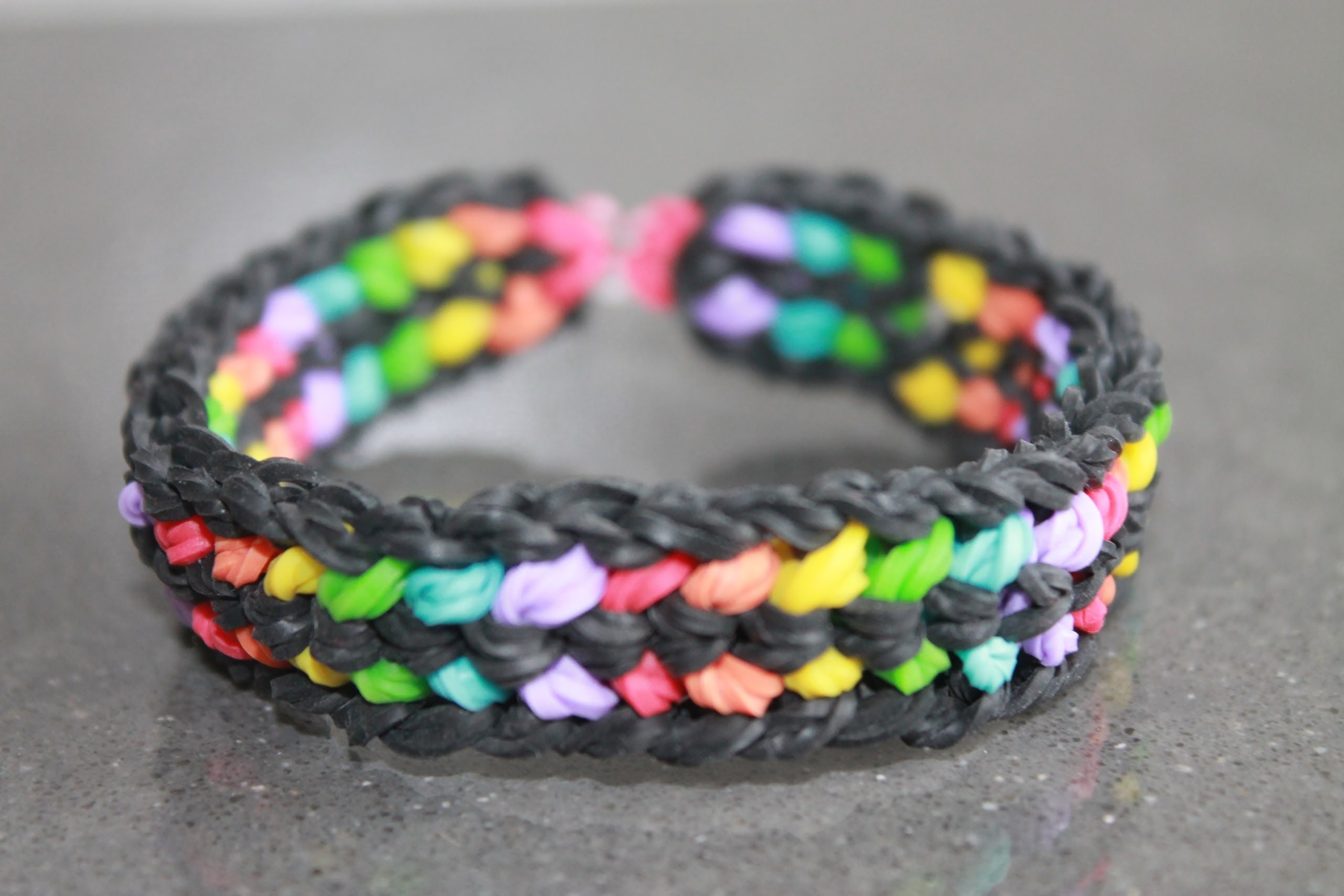 Rainbow loom Nederlands, double capped dragon scale armband