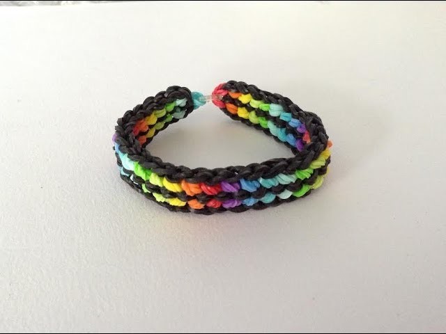 Rainbow loom Nederlands, double capped dragon scale, armband
