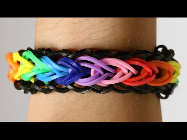 Rainbow Loom Nederlands - Raindrops Bracelet || Loom bands, rainbow loom, tutorial, how to