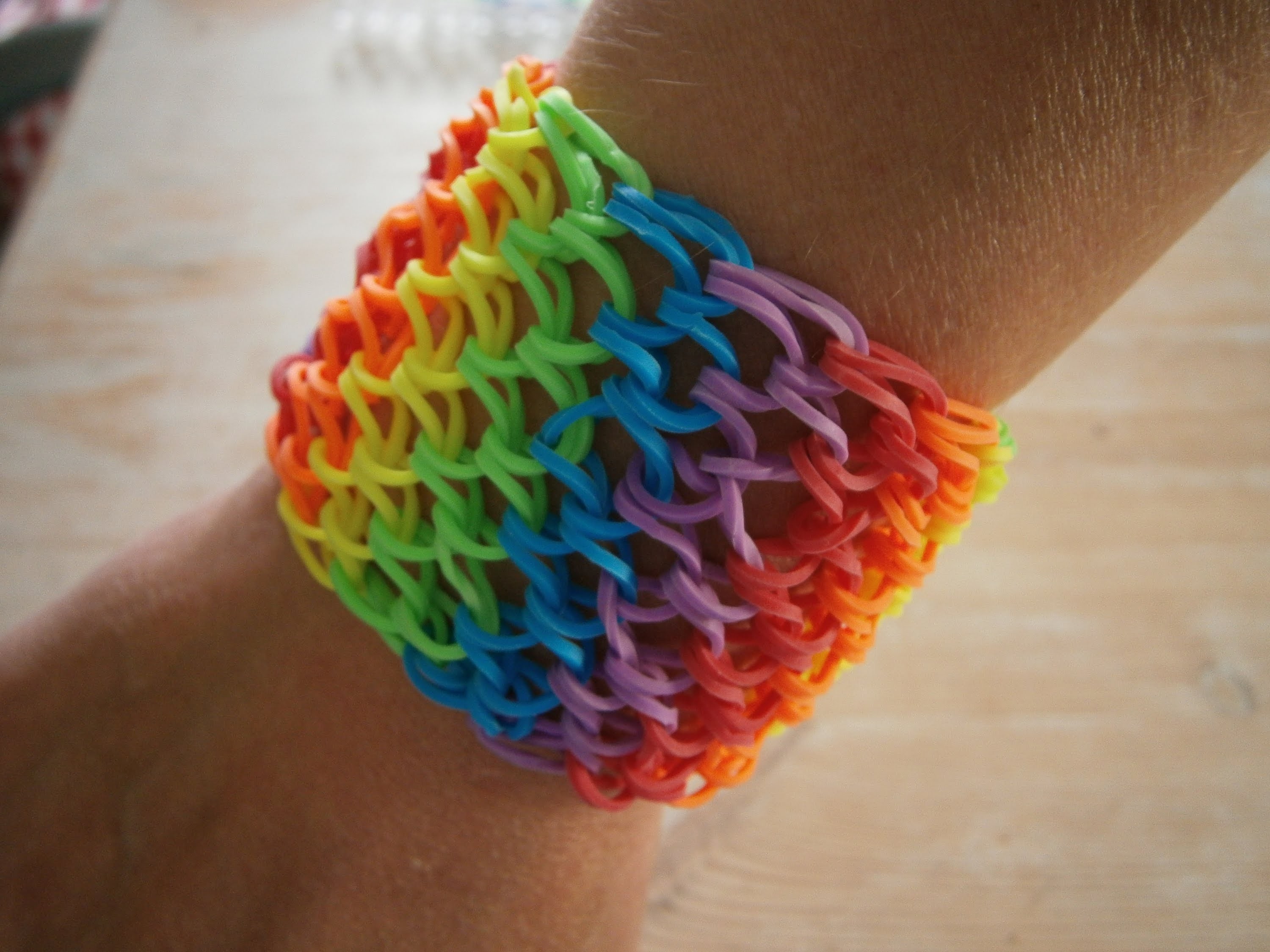 Rainbow loom Nederlands armband drakenschubben snelle uitleg