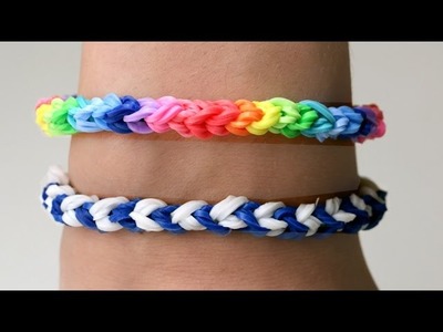 Rainbow Loom Nederlands - Double Capped Single - Loom Bands || tutorial, how to, dutch, loom bands