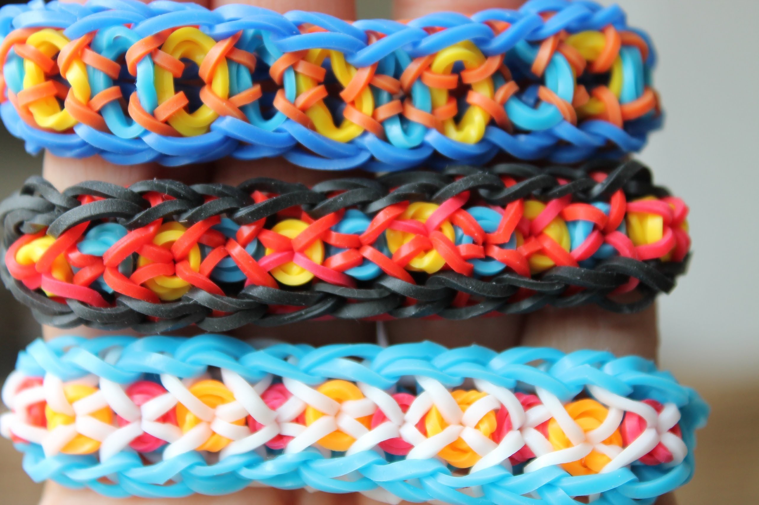 Rainbow Loom Nederlands, Confetti Criss-Cross, armband