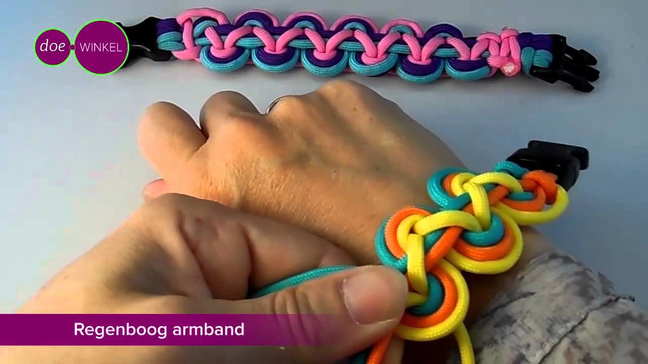 Regenboog Armband Paracord NL, Nederlands!