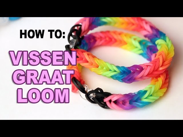 Rainbow Loom Nederlands - Vissengraat armband || Loom bands, rainbow loom, nederlands