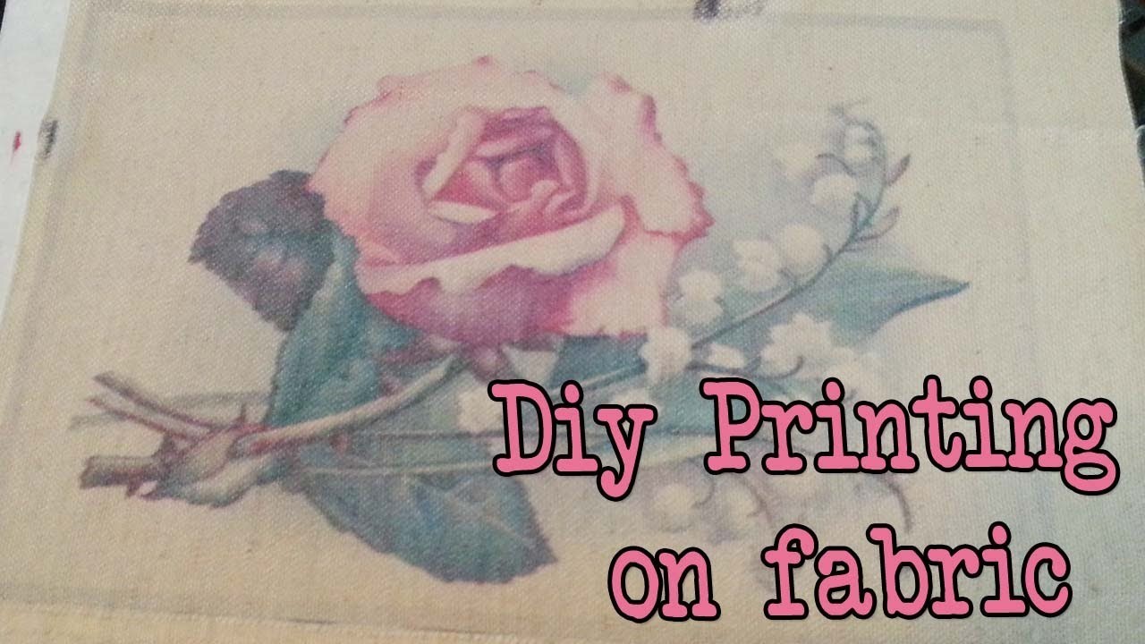 Diy How to print on fabric with an inkjet printer?