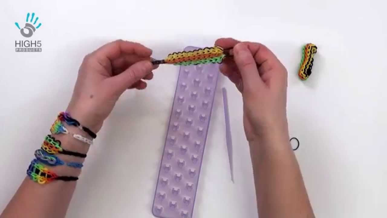 Elastieken armbanden maken; uitlegvideo voor een moeilijk armbandje