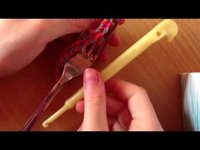 Rainbowloom nederlands , vissegraat op een vork