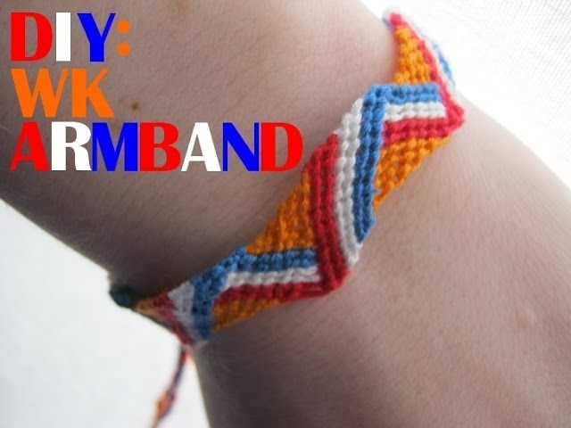 DIY: WK of Koningsdag armbandje - Nederlands armbandje | Friendship bracelet tutorial
