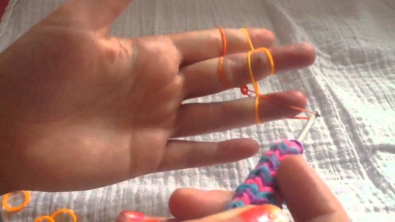 Rainbow loom nederlands - 2de zelfbedachte armband