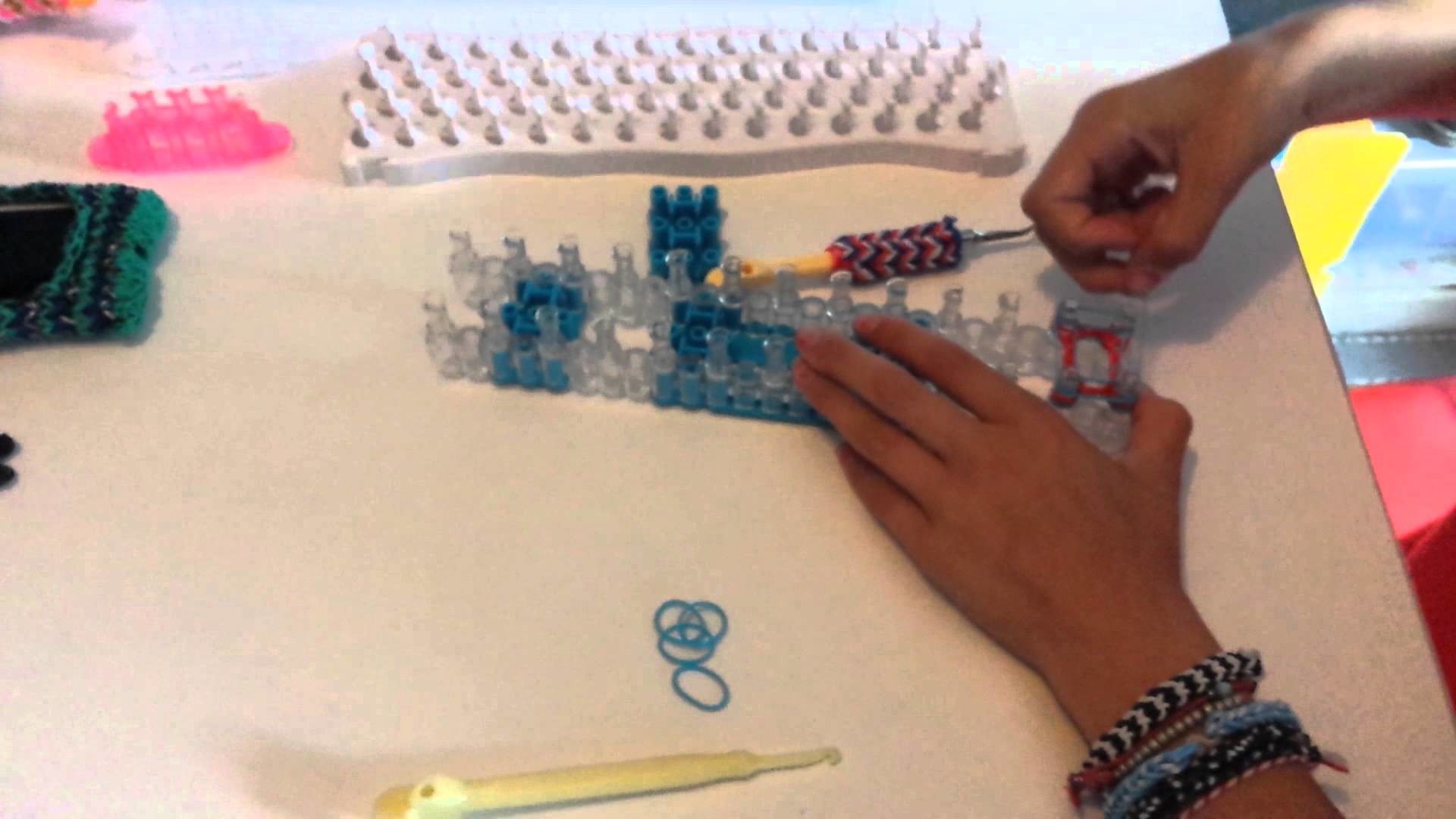 Rainbow-loom haaknaald versiering #1