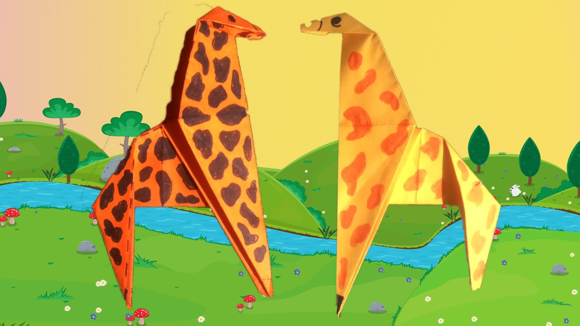 Giraffe vouwen - origami