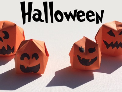 Halloween pompoenen vouwen - FUN: origami Halloween pumpkins crafts