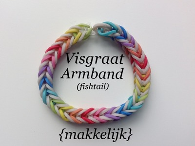 Rainbow Loom Nederlands: Vissengraat (fishtail) armband