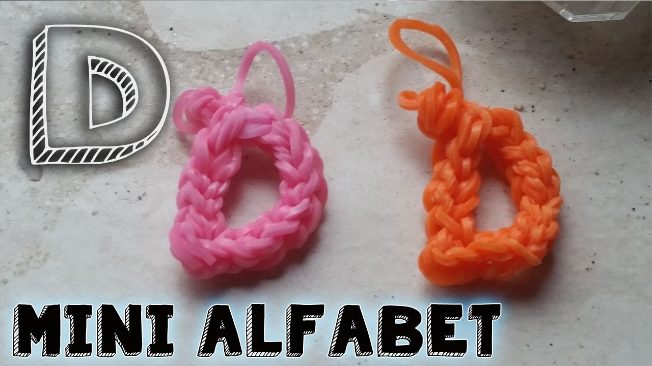 ♥ D ♥ Rainbow Loom Mini Alfabet ♥ Letter D Nederlands♥