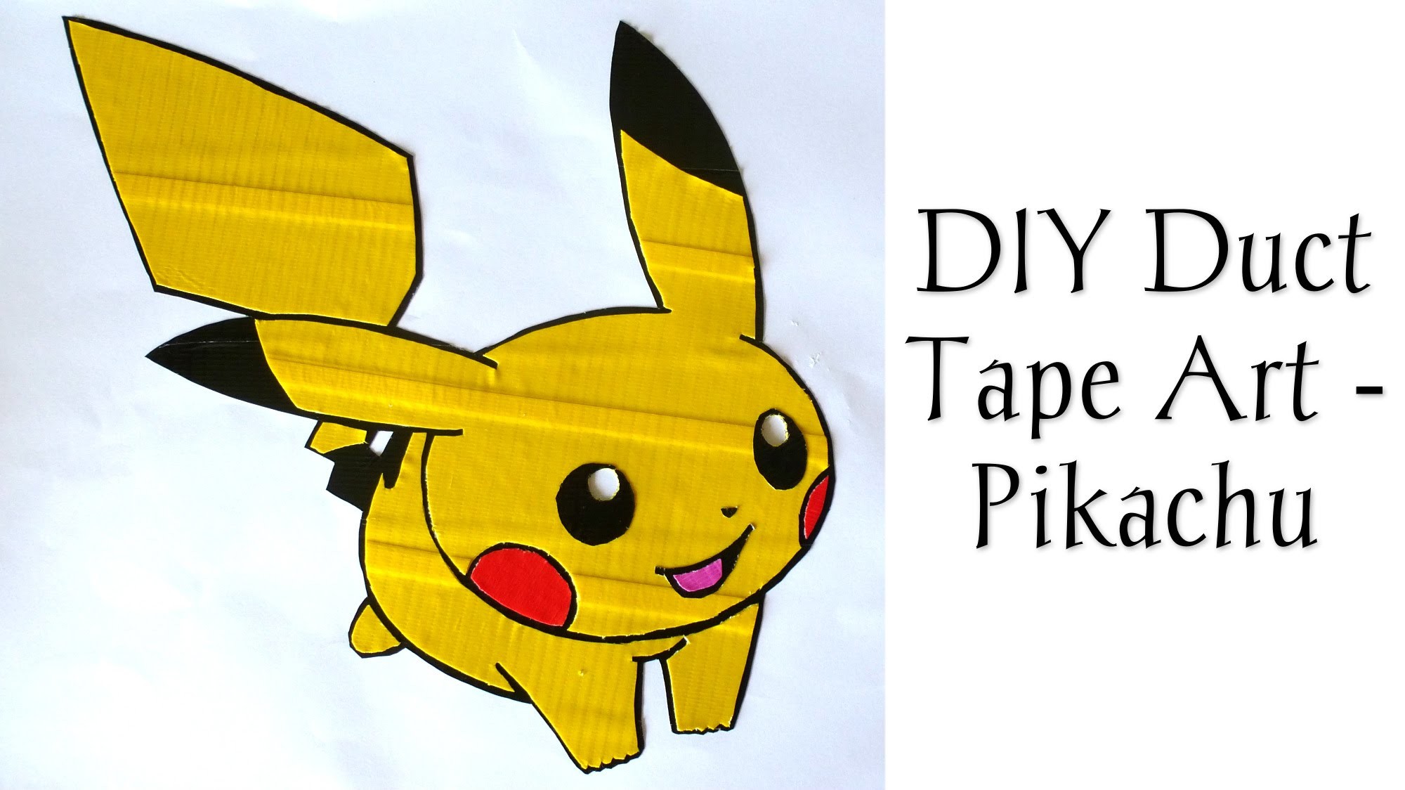 DIY Duct Tape Art - Pikachu