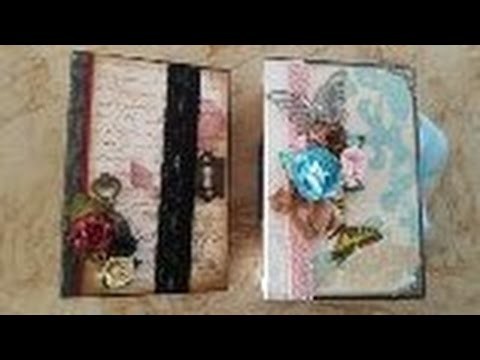 2 x scrapbook junk-journals vintage roses  & butterfly kisses