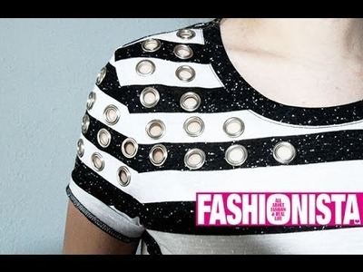 Fashionista DIY - Shirt met eyelets