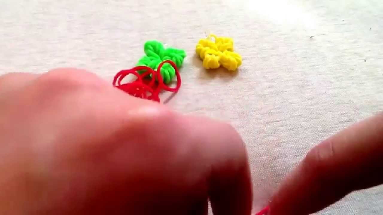 Rainbow loom klavertje vier