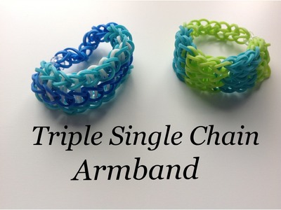 Rainbow Loom Nederlands: Triple single chain armband