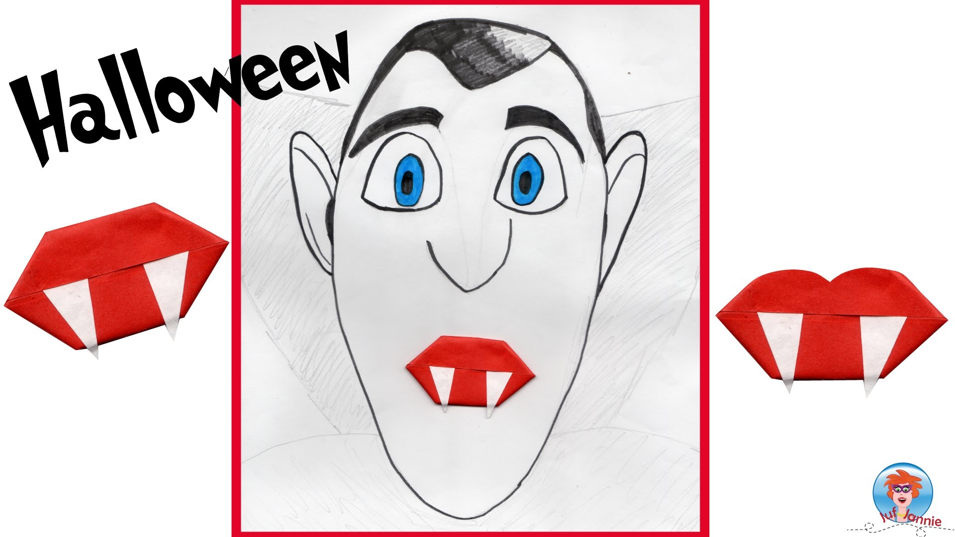 Fun: origami Halloween vampier tanden vouwen - vampire teeth