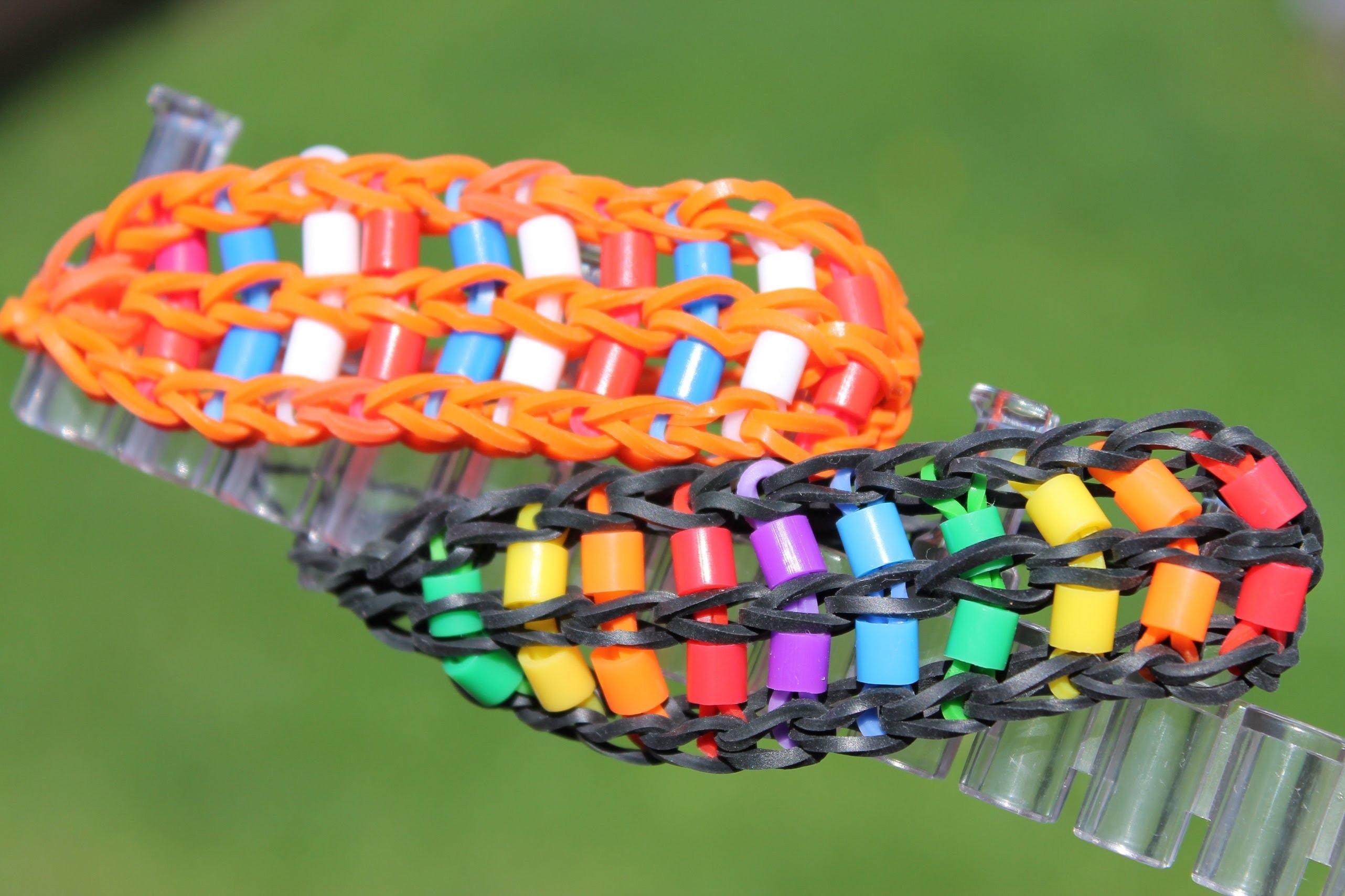 Rainbow Loom Nederlands, ladder armband met strijkkraaltjes
