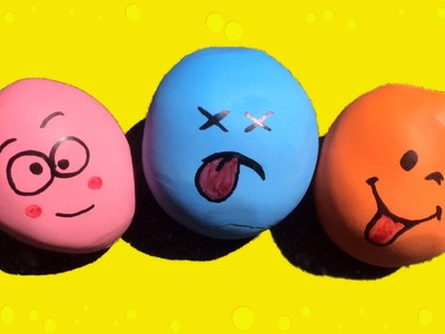 Zelf stressballen maken: Smileys