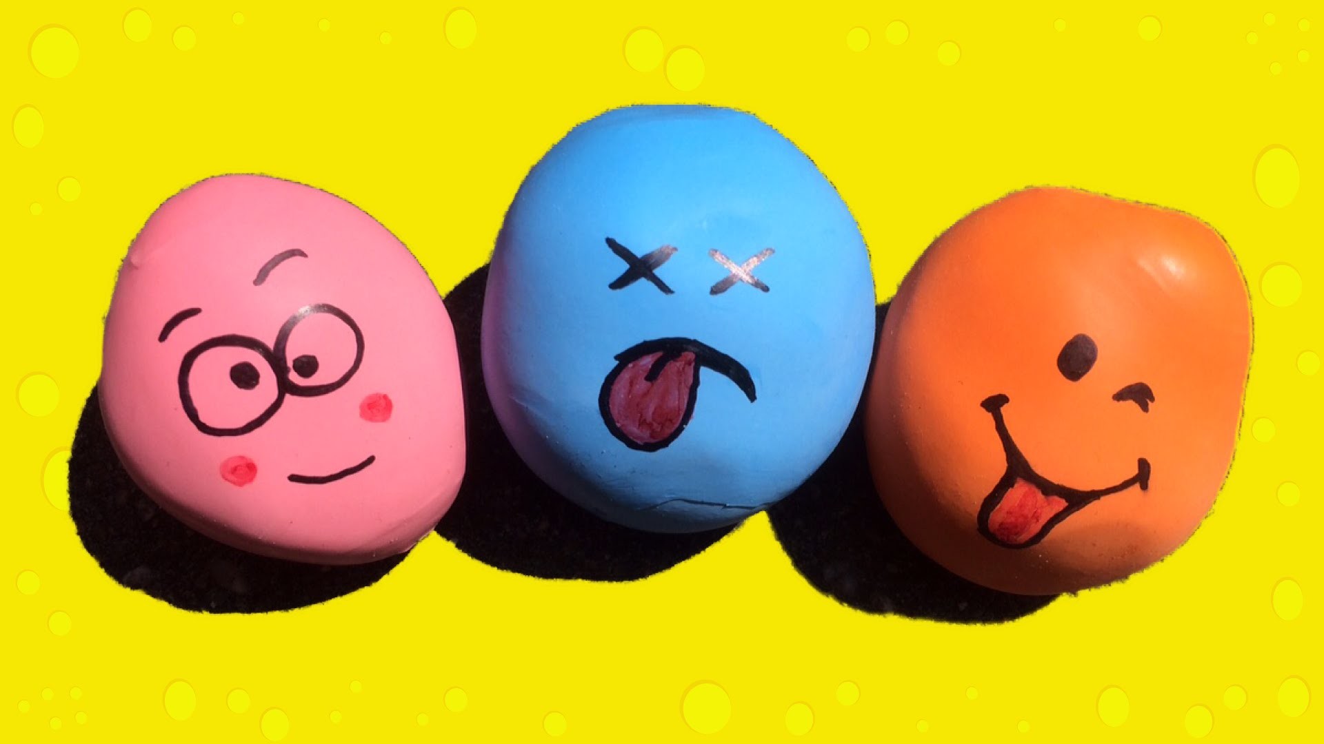 Zelf stressballen maken: Smileys