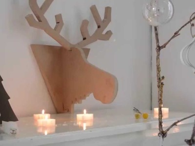 DIY KERST Rudolph wanddecoratie