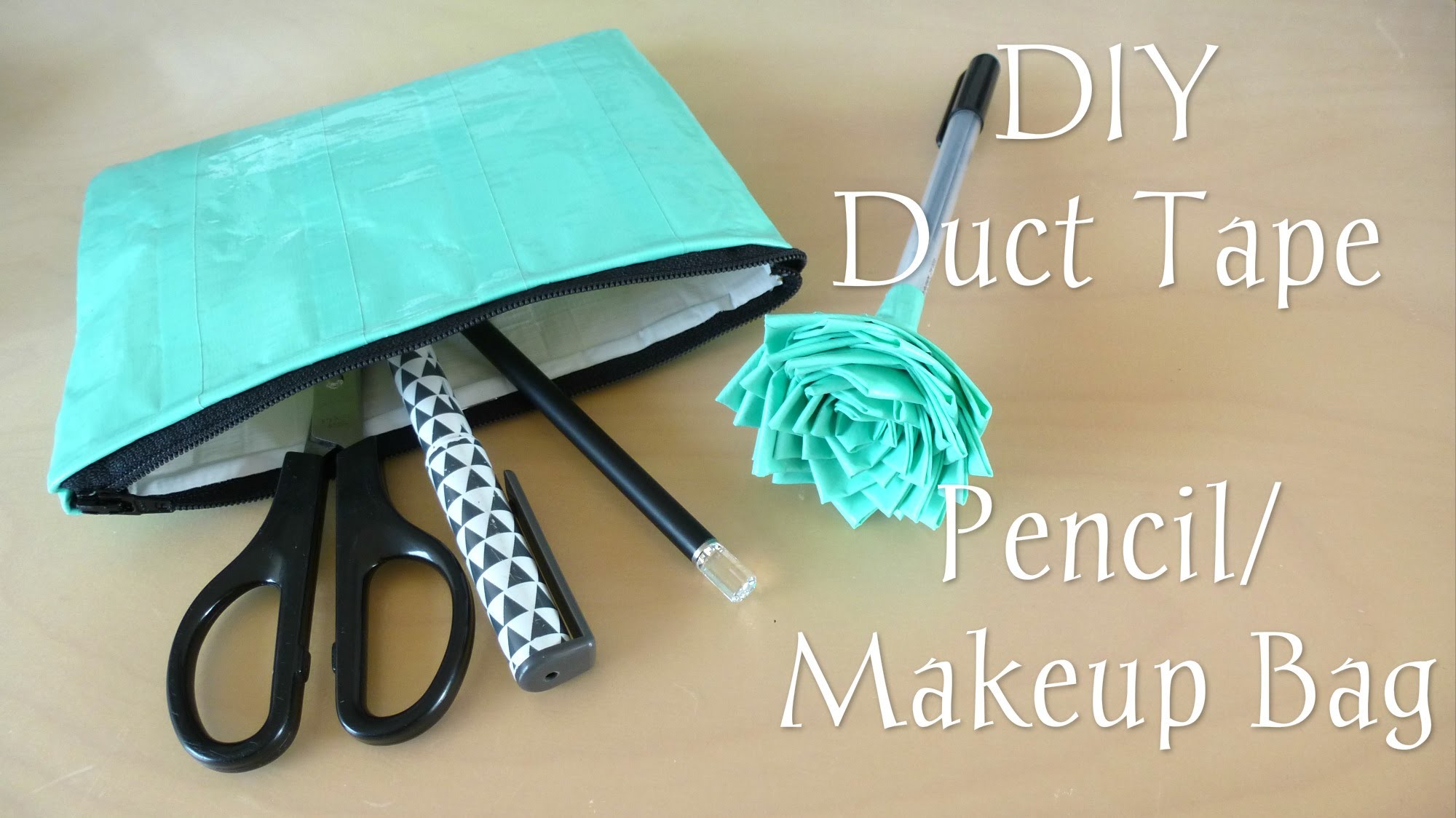 DIY Duct Tape Pencil.Makeup Bag