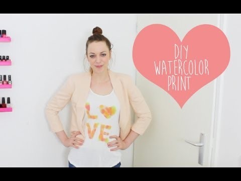DIY watercolor print voor op t-shirt