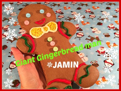 DIY: Reuze-Gingerbread Man van de Jamin versieren (Kerst decoratie)