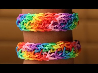 Rainbow Loom Nederlands - Double Rainbow || Loom bands, rainbow loom, tutorial, holiday bracelet