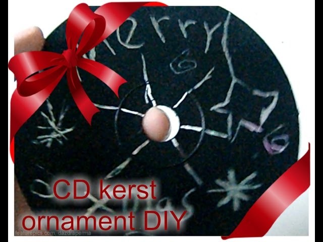 Kerst ornament CD DIY