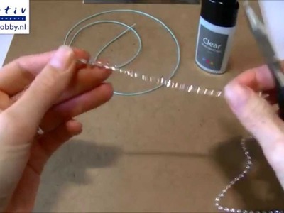 Armband van strasstenen ketting met katoenkoord - idee13477