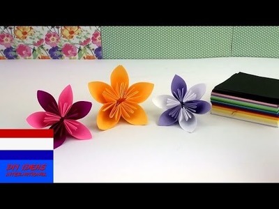 Bloemen vouwen origami DIY – Mooie bloemen voor de lente – Pasen instructies