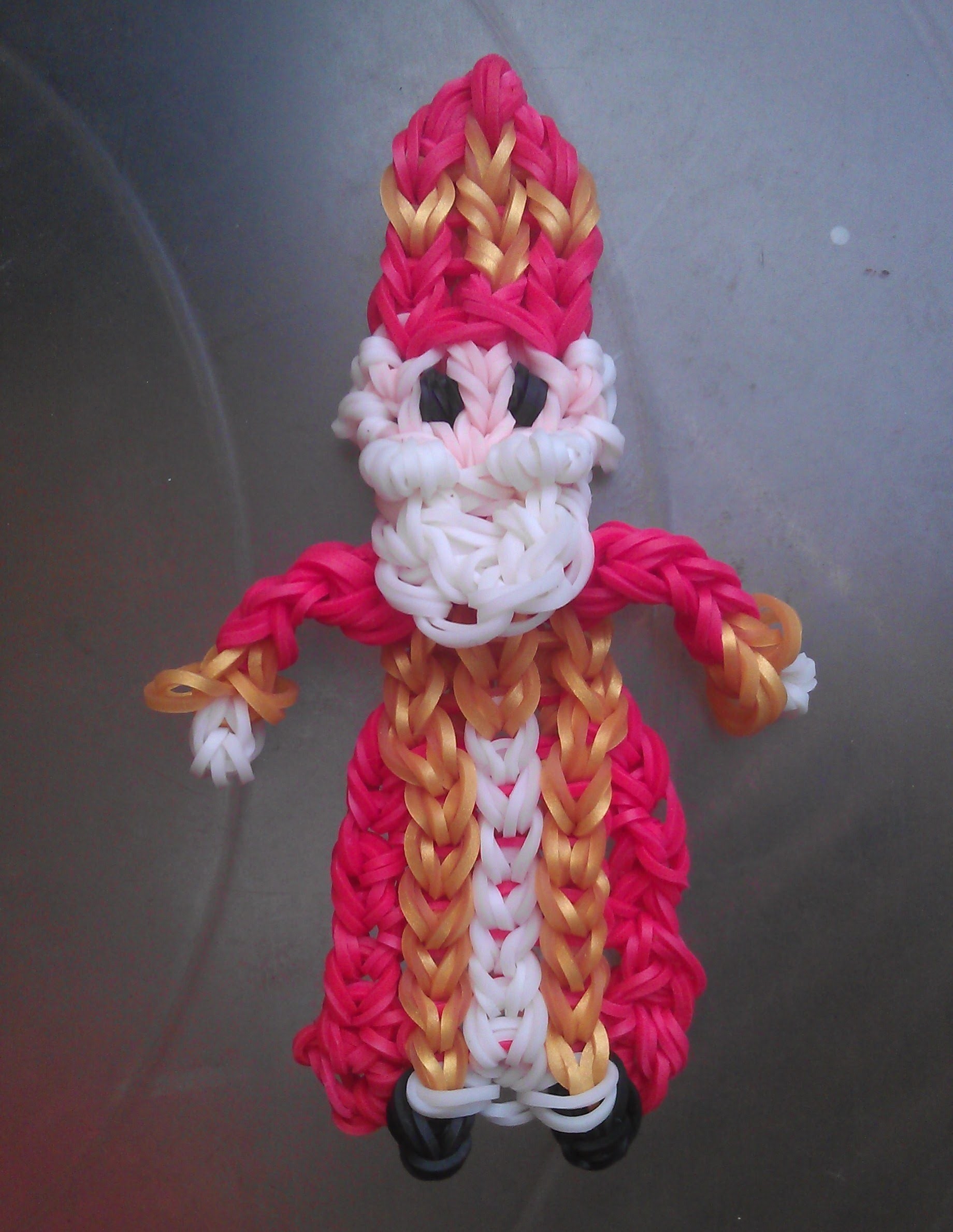 Rainbow loom Nederlands: Sinterklaas figuur (original design)