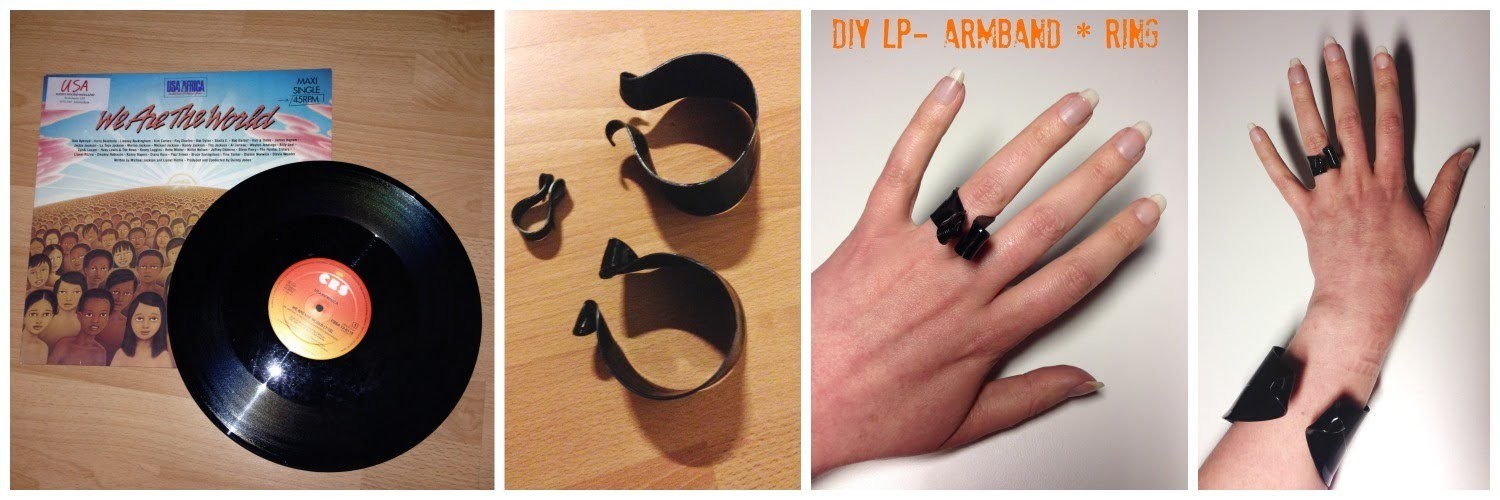 DIY Armband en ring van een LP